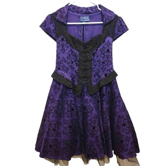 Once Upon A Time Regina goth Purple Dress Plus Size - Picture 2 of 6
